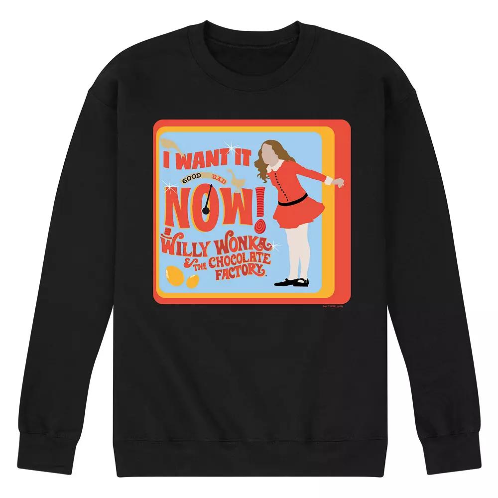 Men's Willy Wonka Veruca Salt Fleece Sweatshirt,  Product Image