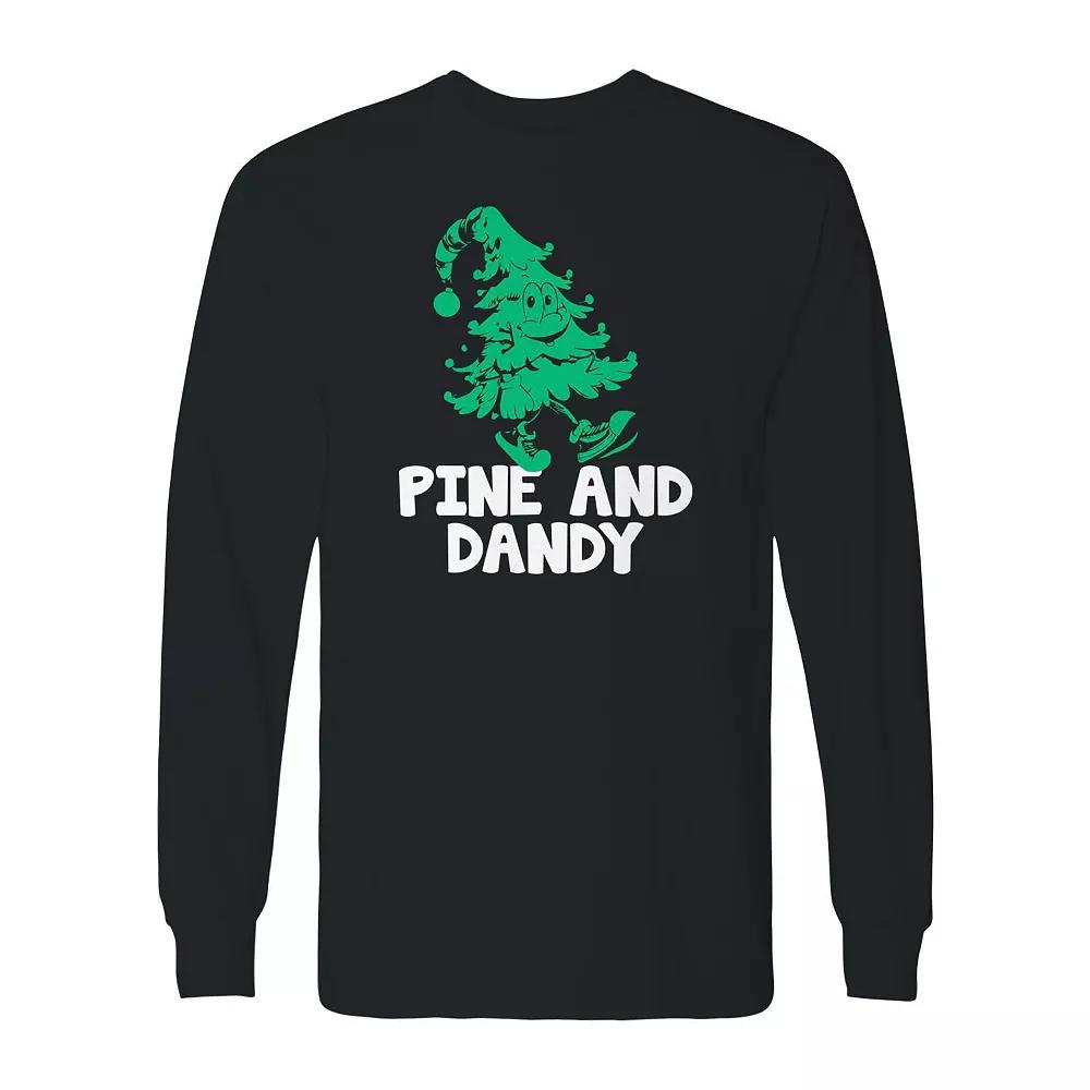 Men's Pine Christmas Dandy Long Sleeve Graphic Tee, Adult Unisex,  Product Image