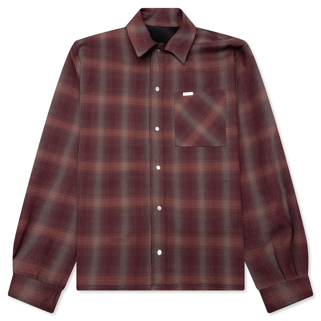 Brushed Flannel Shirt Jacket - Orange Multi Male Product Image