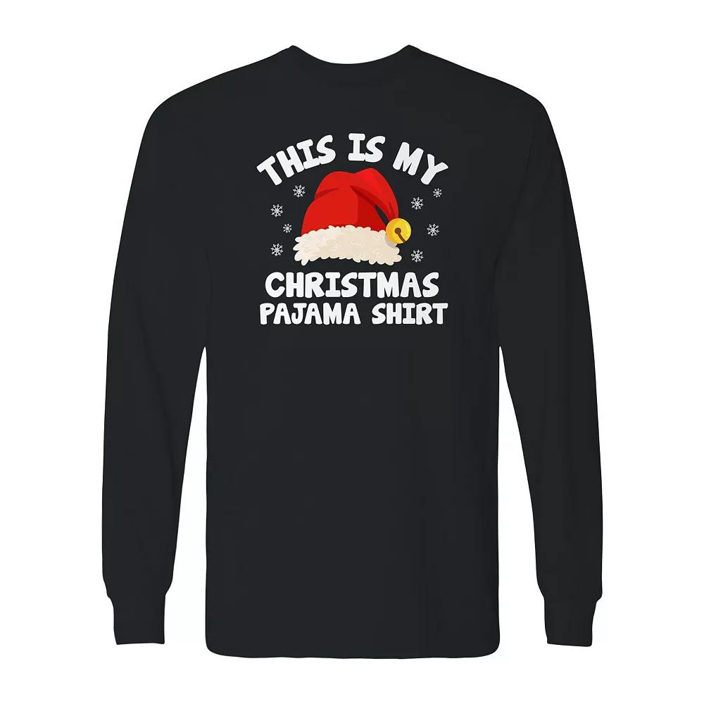 Men's Pajama Christmas Shirt Long Sleeve Graphic Tee,  Product Image