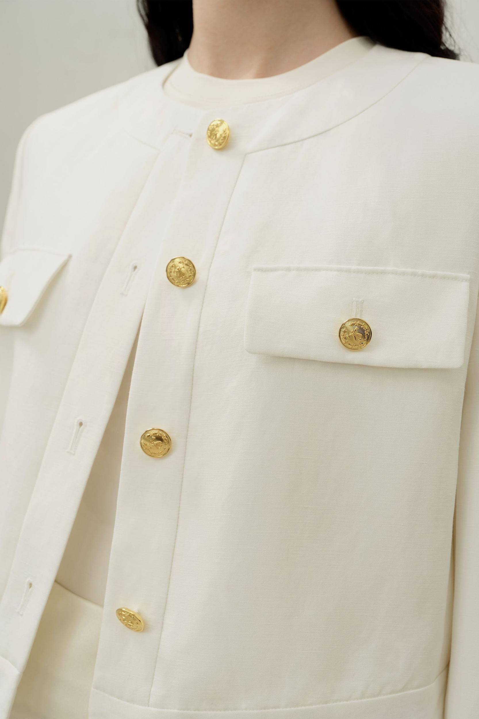 Mara Jacket in Silk Linen Product Image