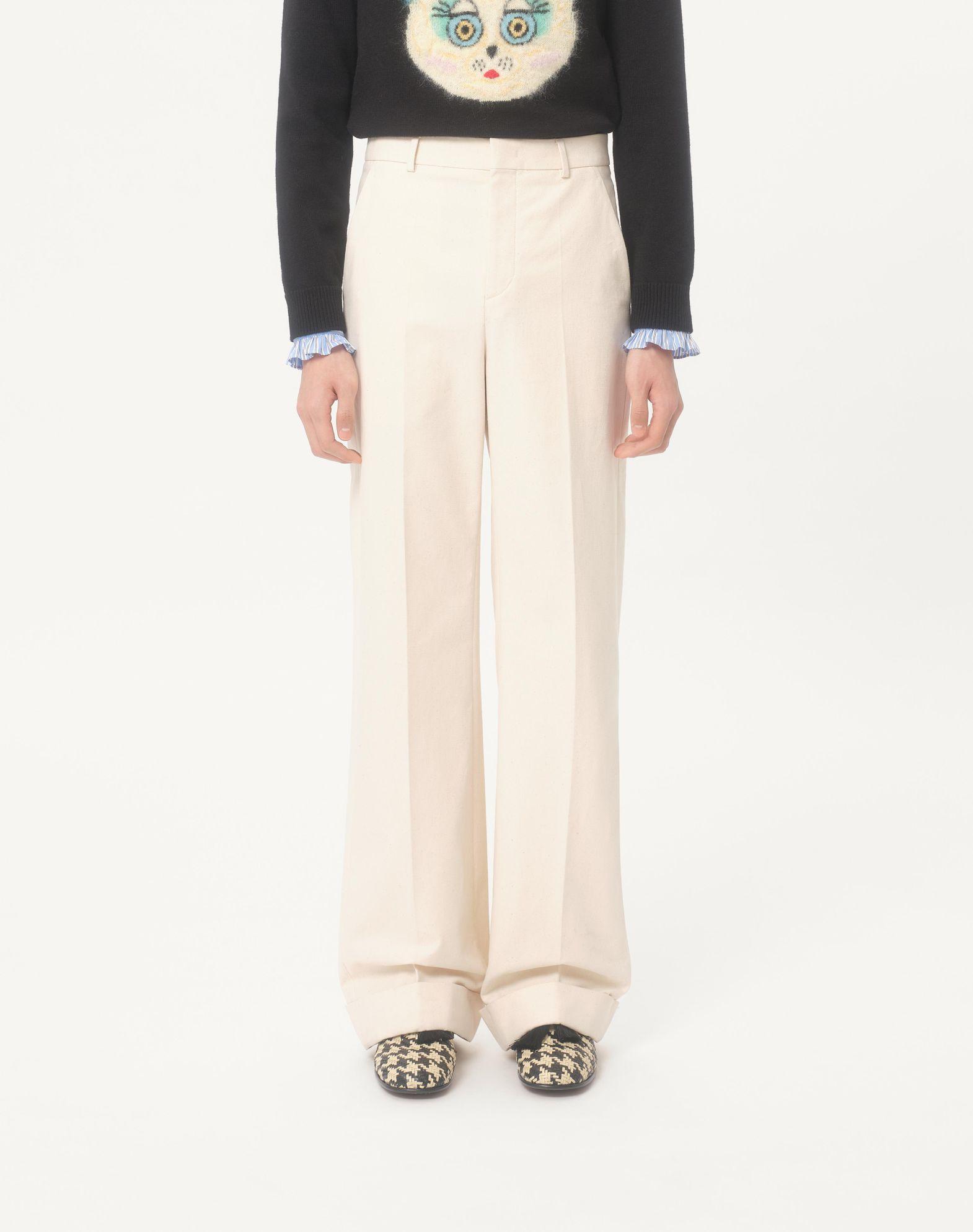 Cuffed Cotton Canvas Pants Product Image