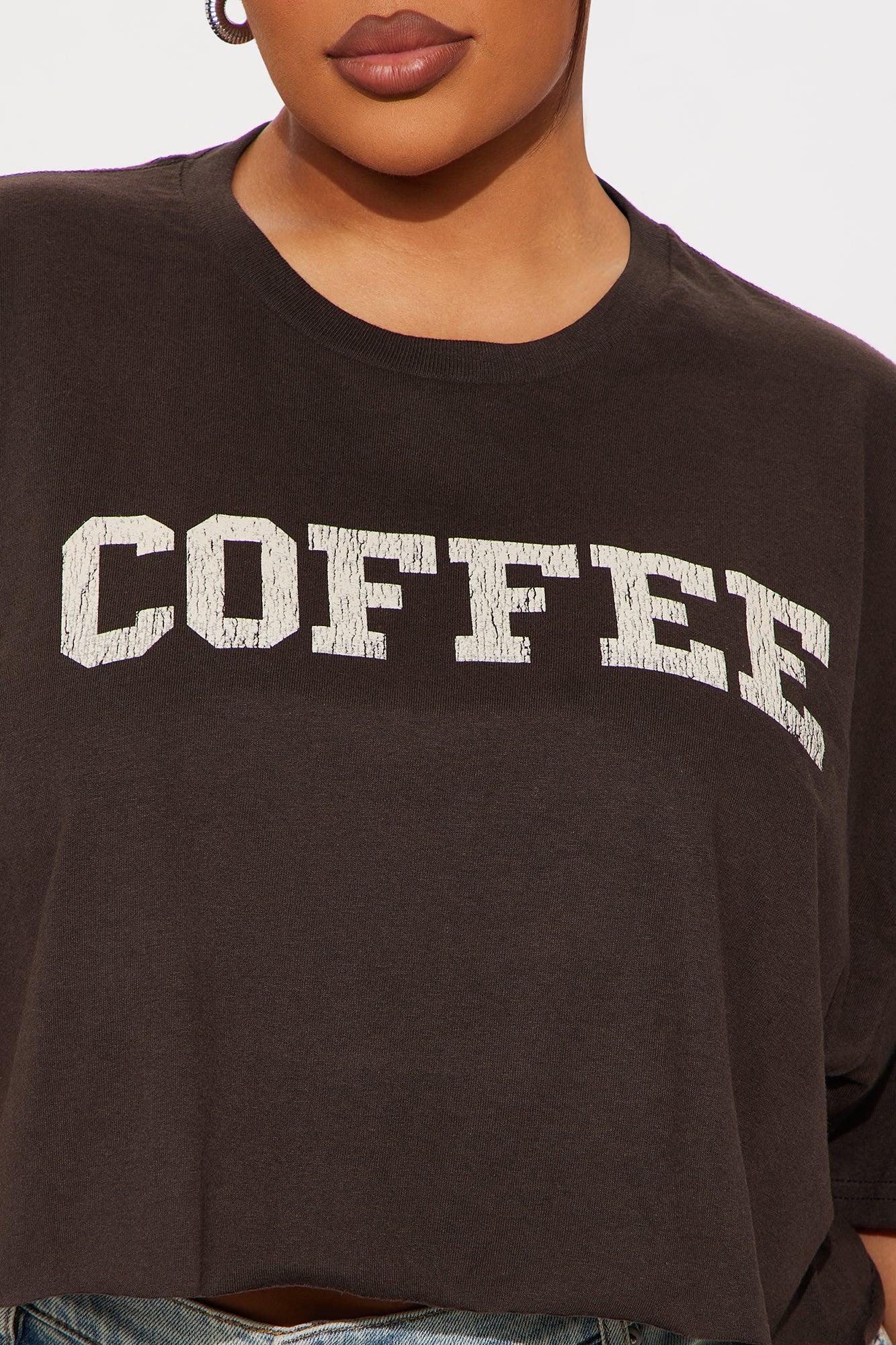 Coffee Cropped Tee - Brown Female Product Image