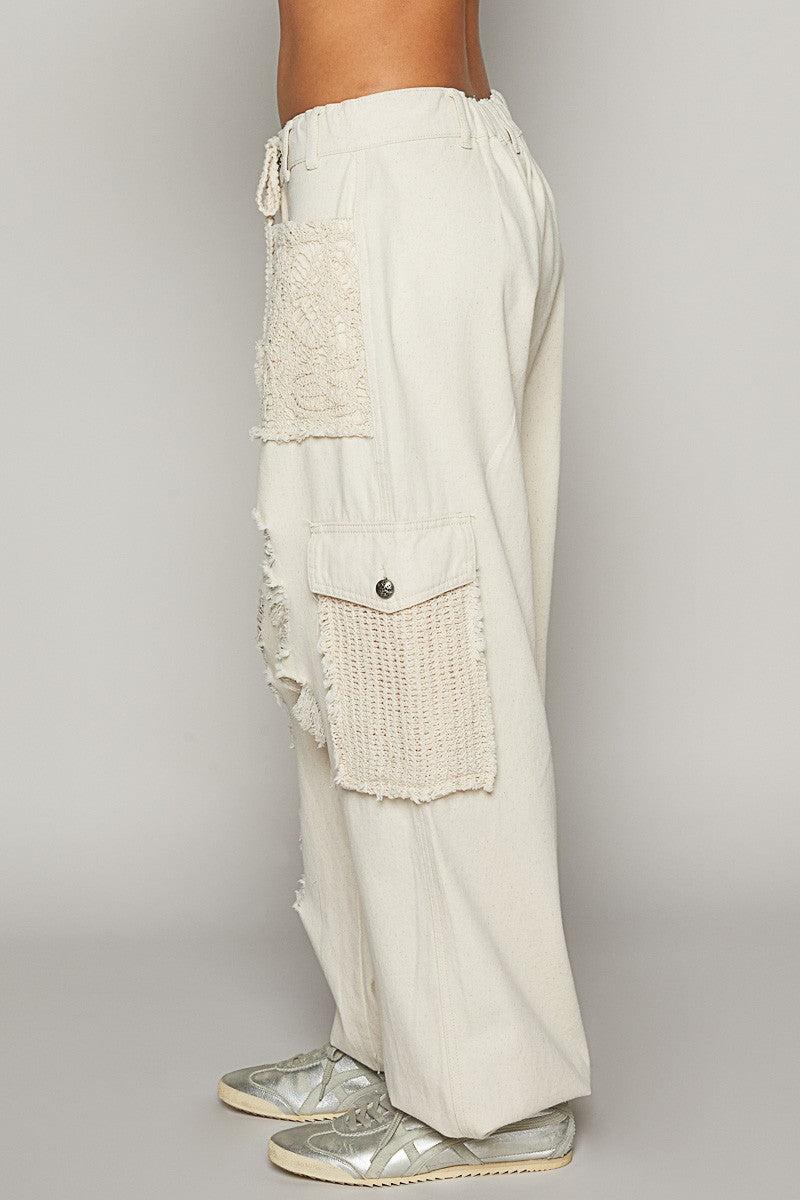 Distressed Crochet Pant Product Image