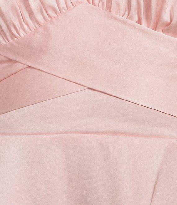 B. Darlin Satin Long Sleeve Tie Waist Mini Dress Product Image