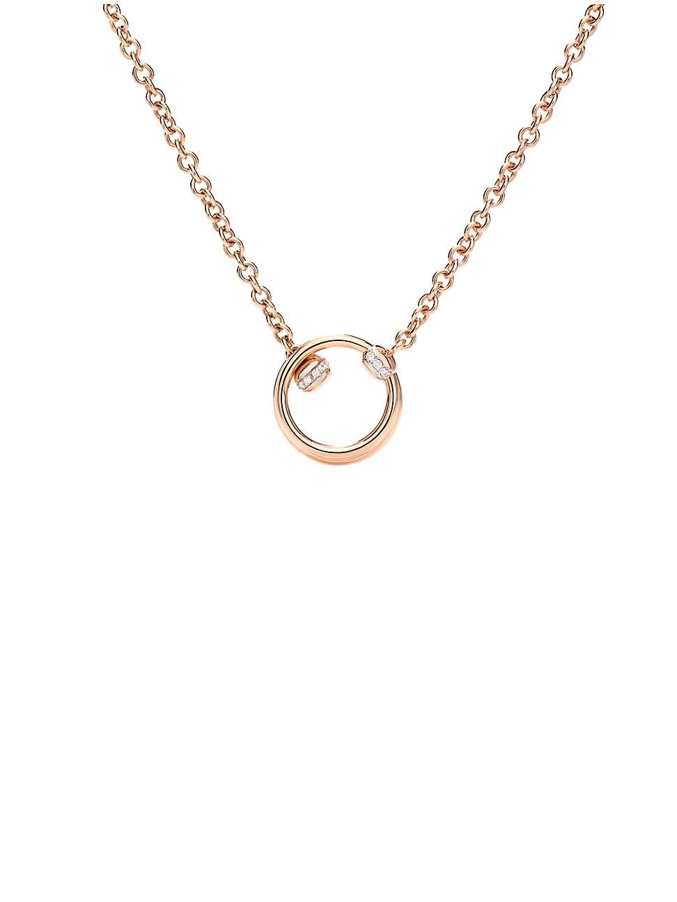 Womens Together 18K Rose Gold & 0.1 TCW Diamond Pendant Necklace Product Image