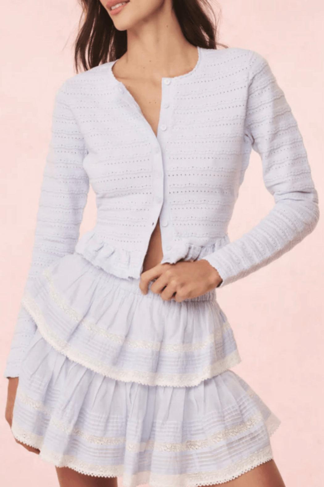 Rogan Pointelle Knit-Cardigan Product Image