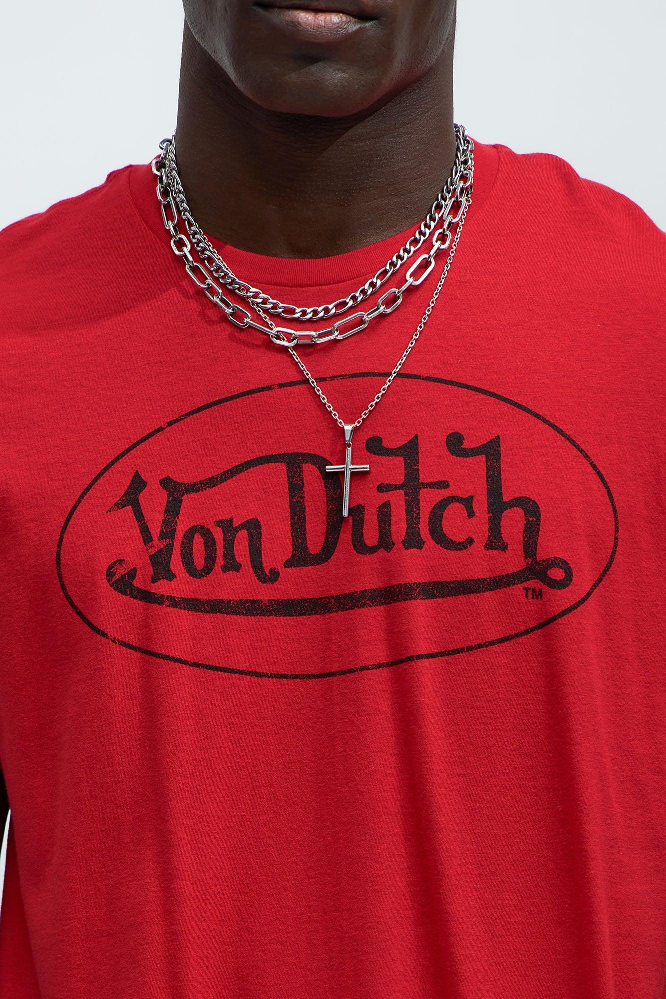 Von Dutch Vintage Logo Short Sleeve Tee - Red Product Image