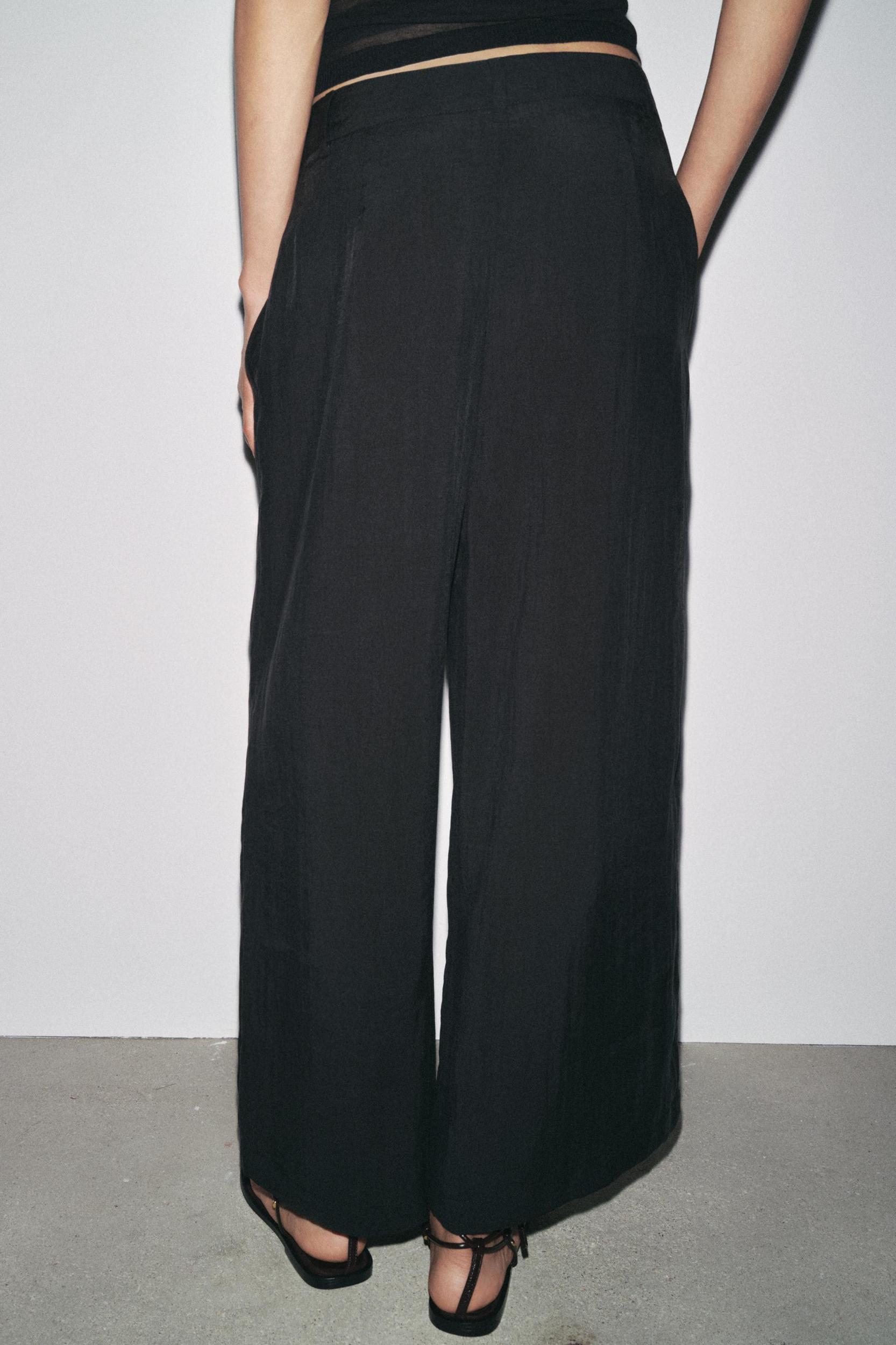 ZW COLLECTION CROPPED PLEATED PANTS Product Image