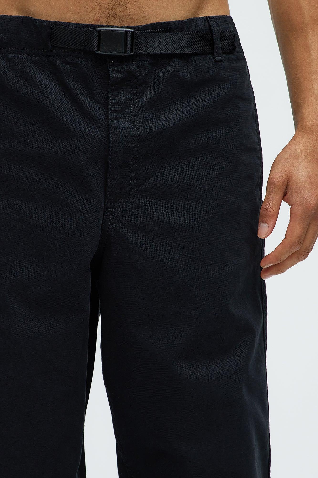 Barkley Belted Baggy Pants - Black Product Image