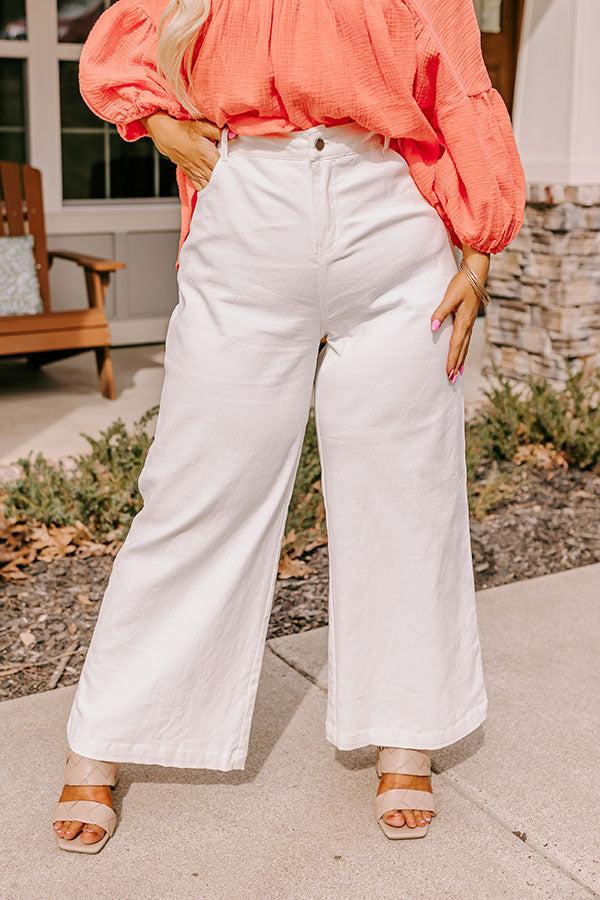 The Dex High Waist Straight Leg Jean In Ivory Curves Product Image