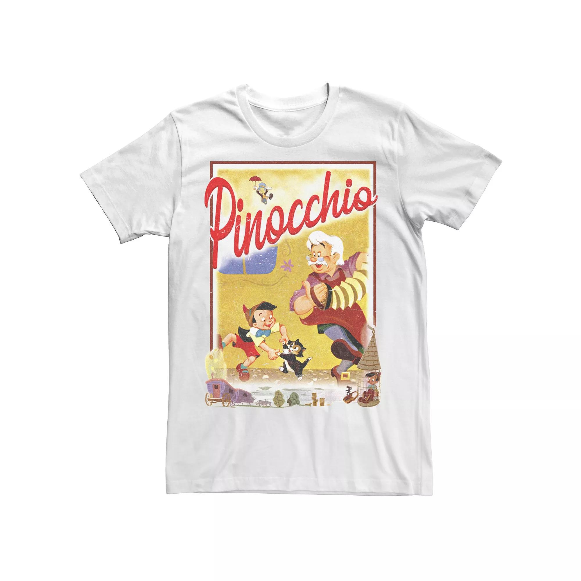Big & Tall Disney Pinocchio Vintage Storybook Poster Tee, Men's,  Product Image