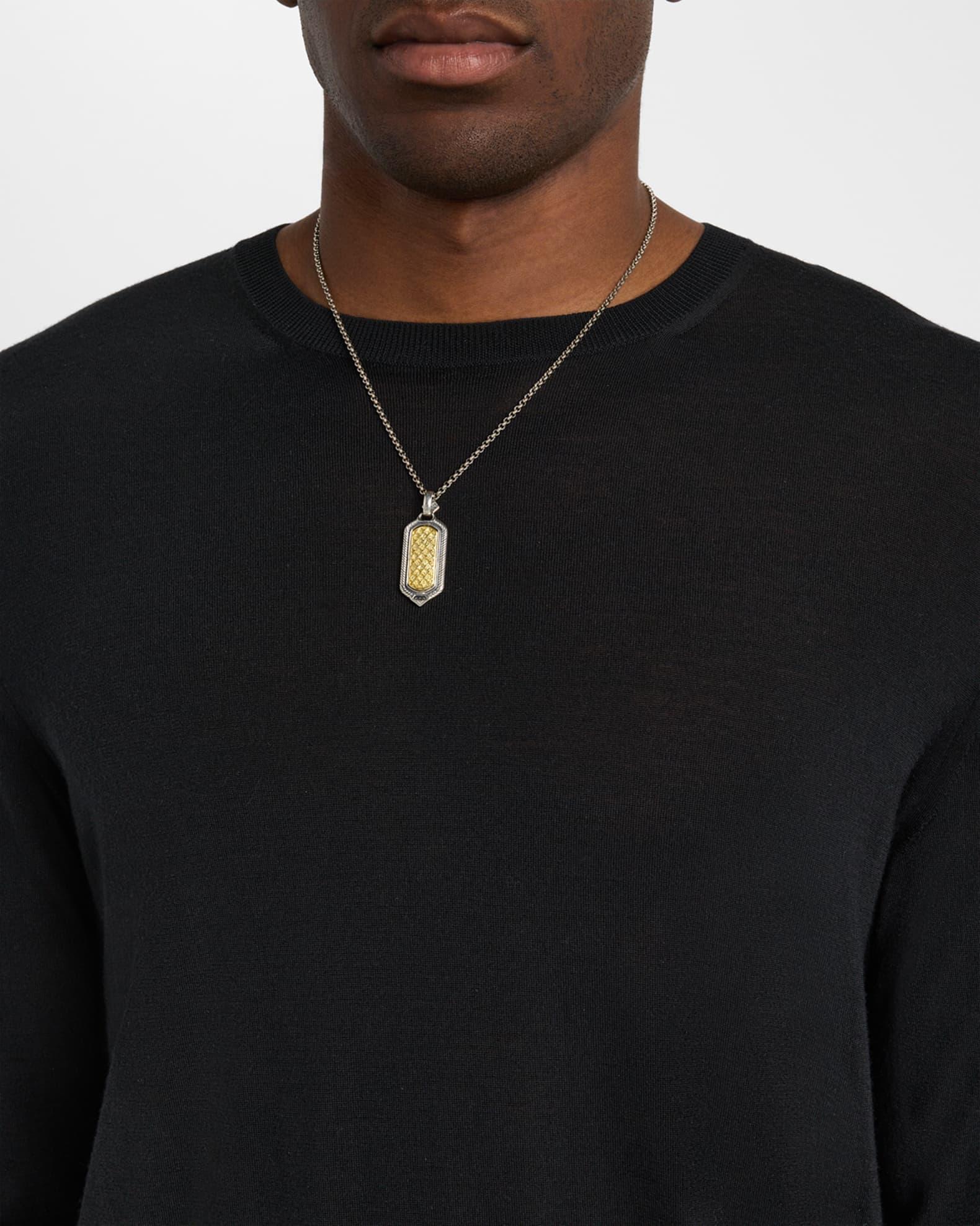 Mens Kavos Sterling Silver and Bronze Pendant Product Image