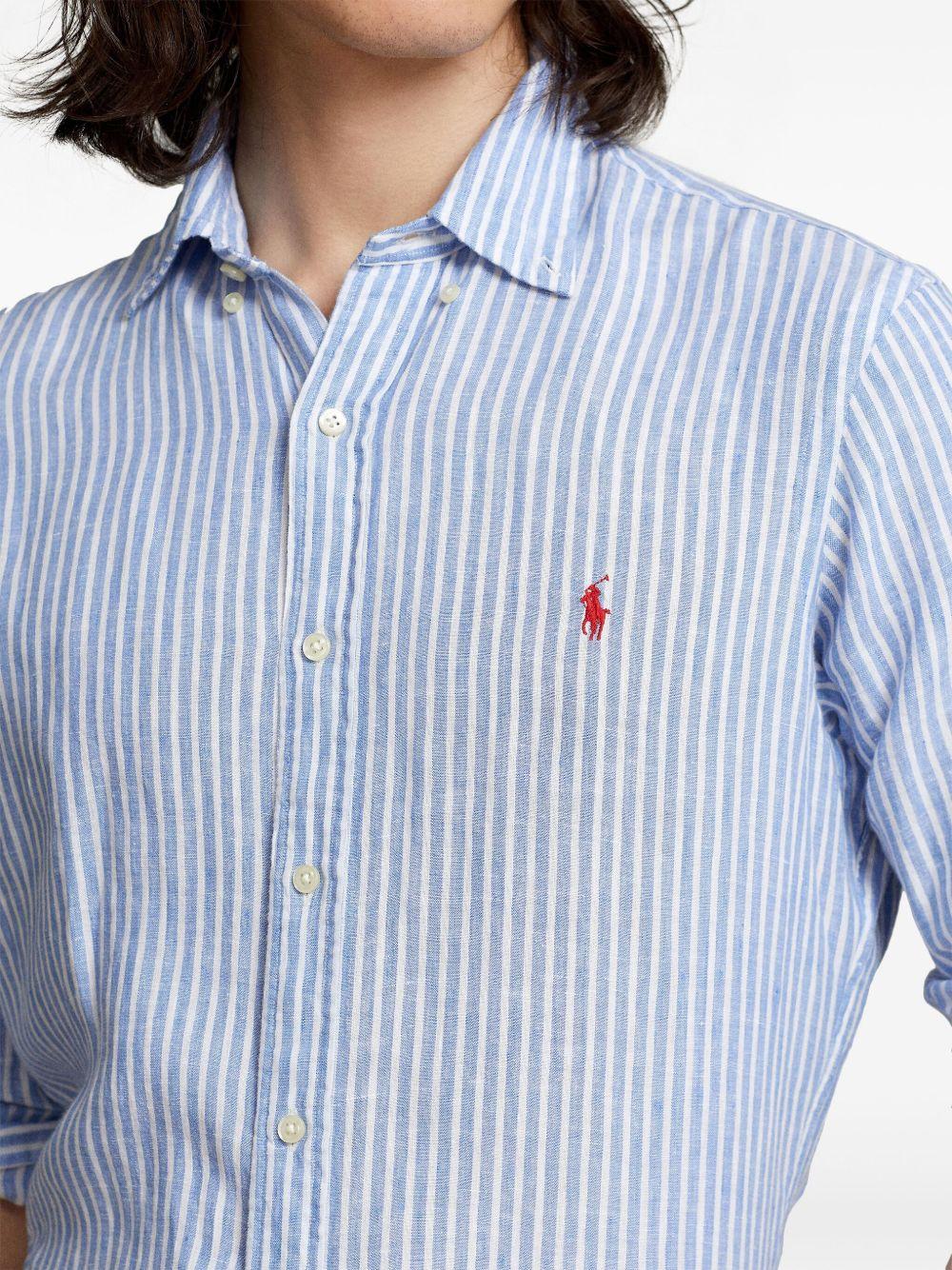 Polo Pony-embroidered linen shirt Product Image