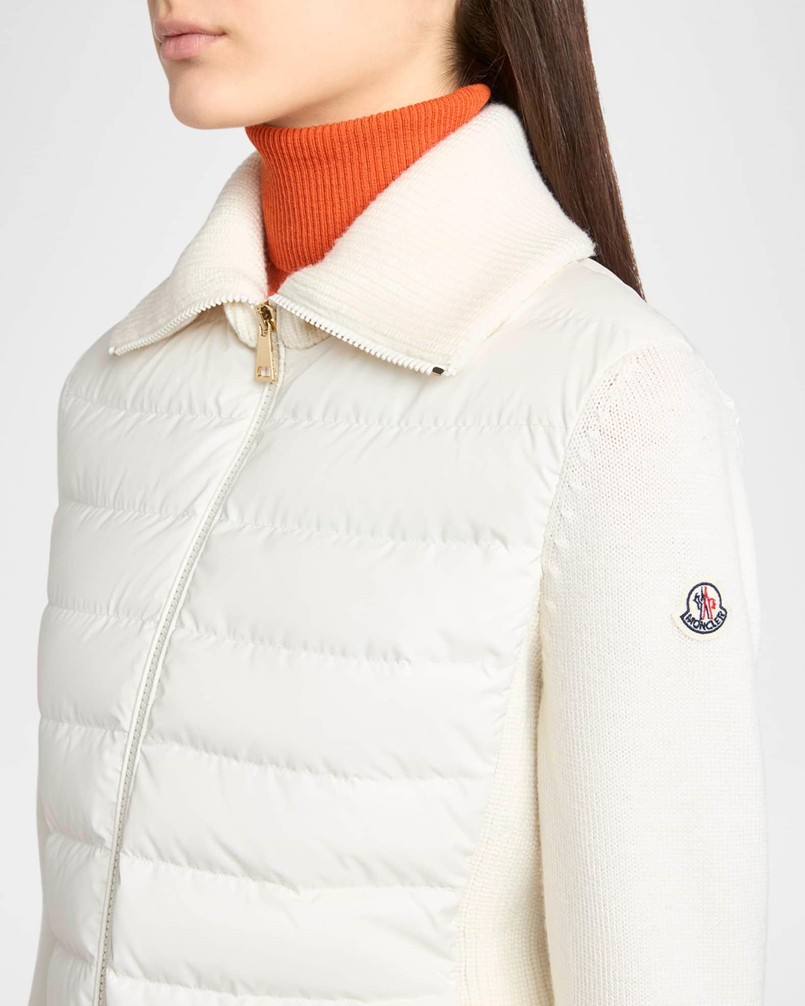 Padded Wool Zip-Up Cardigan  Product Image