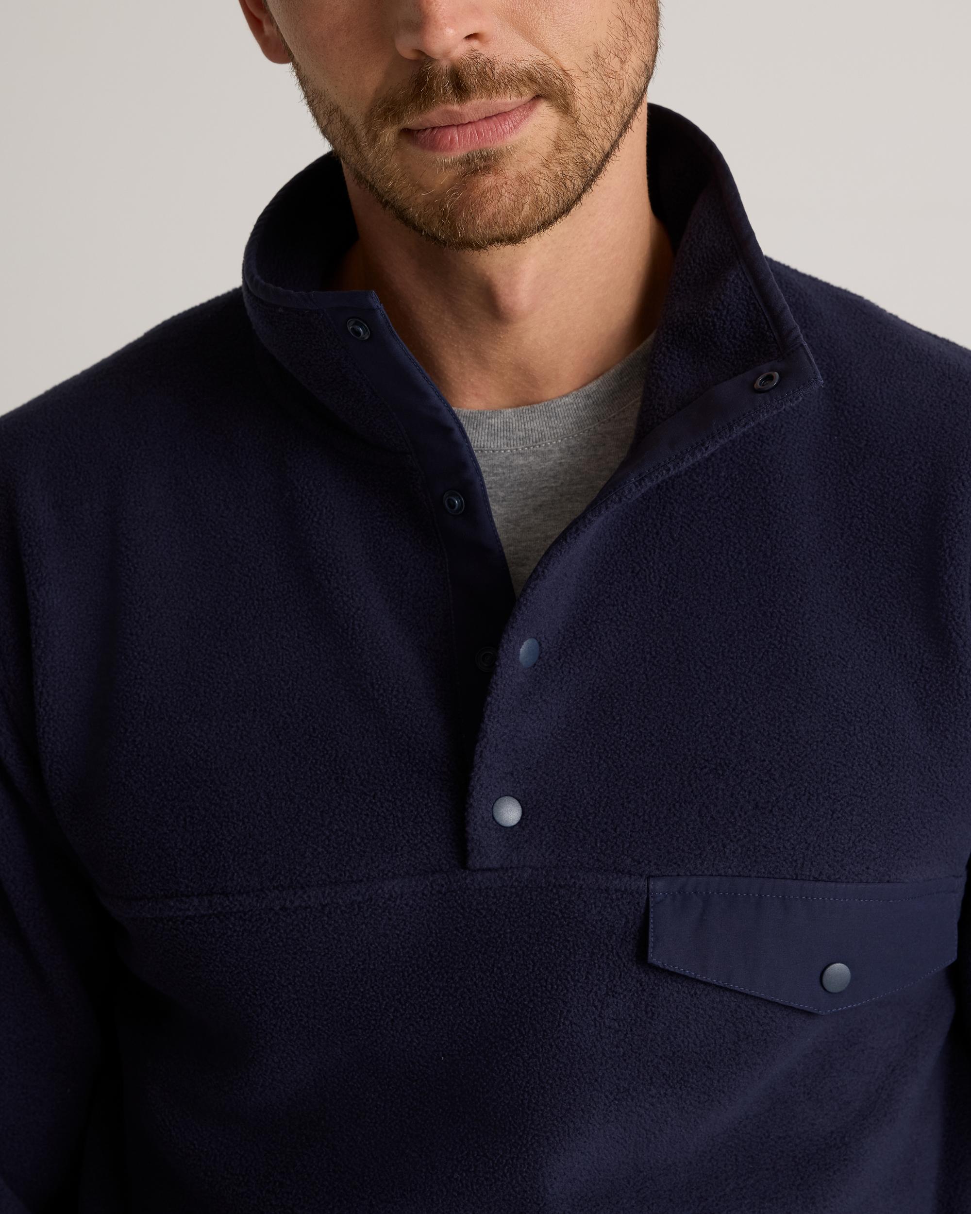 Quince | Men's Polar Fleece Snap Pullover Recycled Polyester Product Image