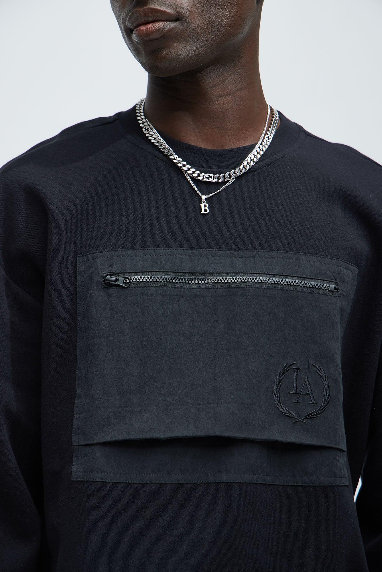 LA Front Crewneck Sweatshirt - Black Product Image