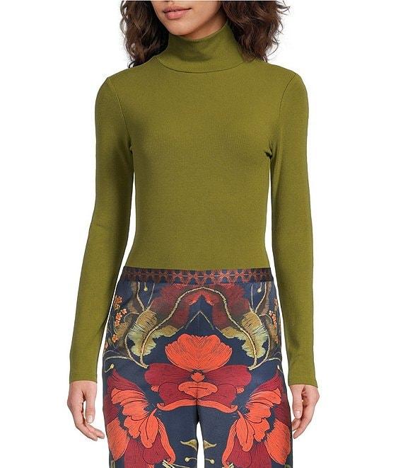 Chelsea & Violet Jessica Knit Ribbed Turtle Neck Long Sleeve Bodysuit Product Image