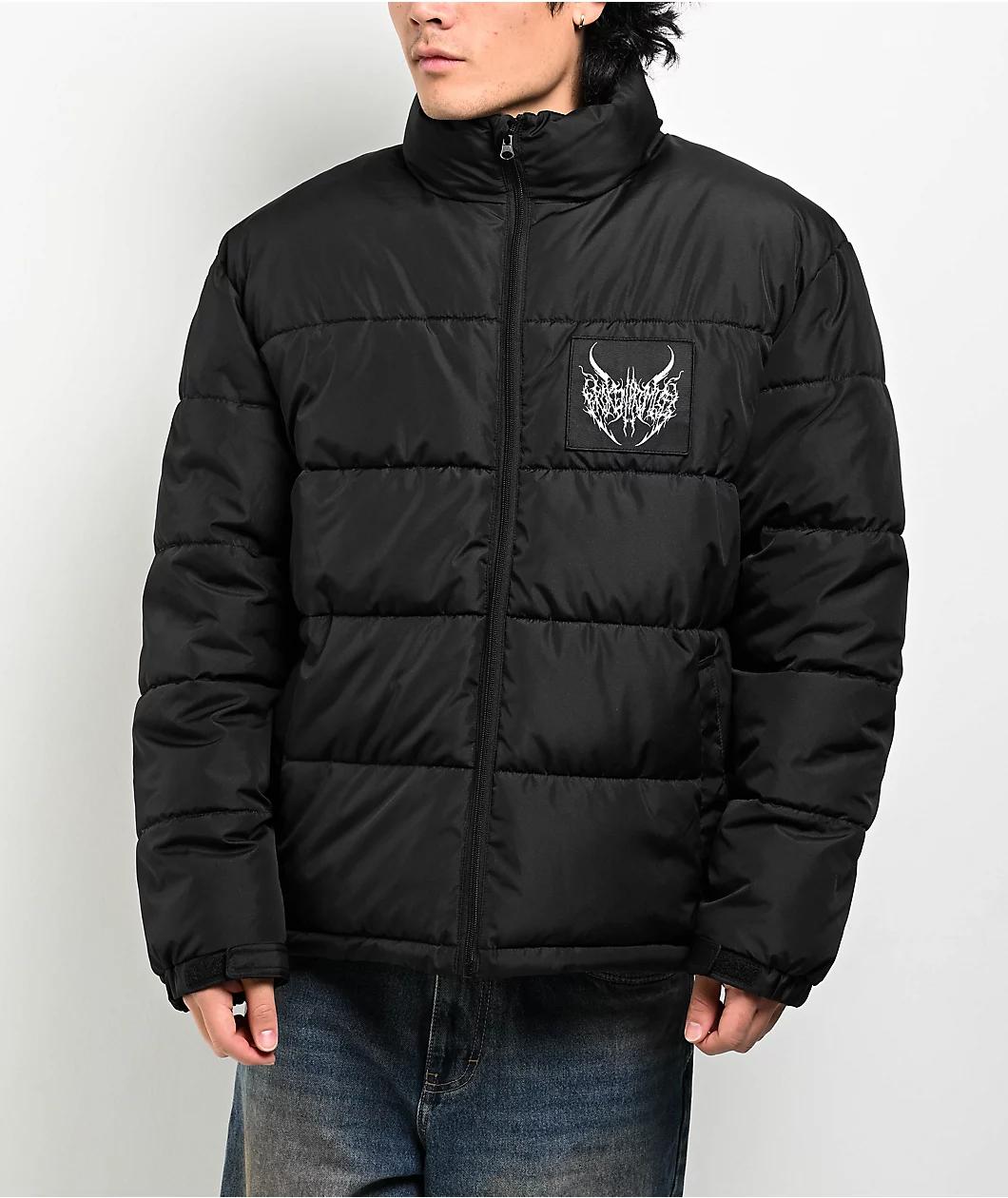 Broken Promises Pain Fades Black Puffer Jacket Product Image