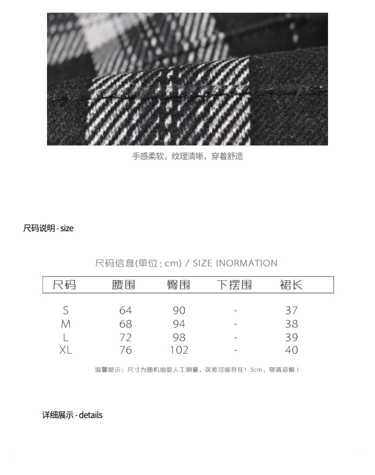 High Waist Plaid Pleated Mini Skirt Product Image