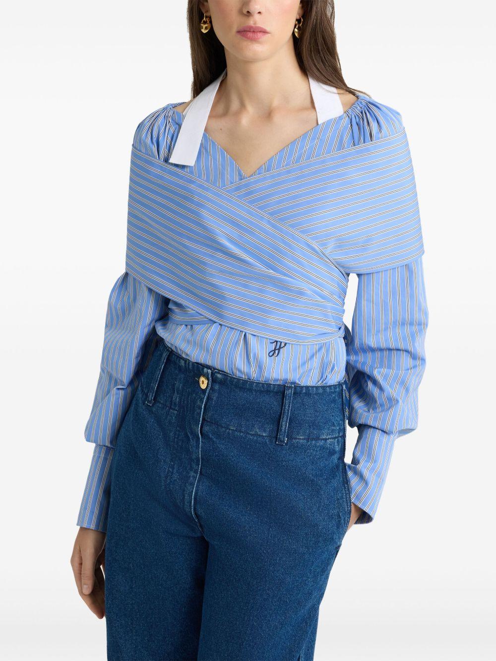 wrap poplin blouse  Product Image