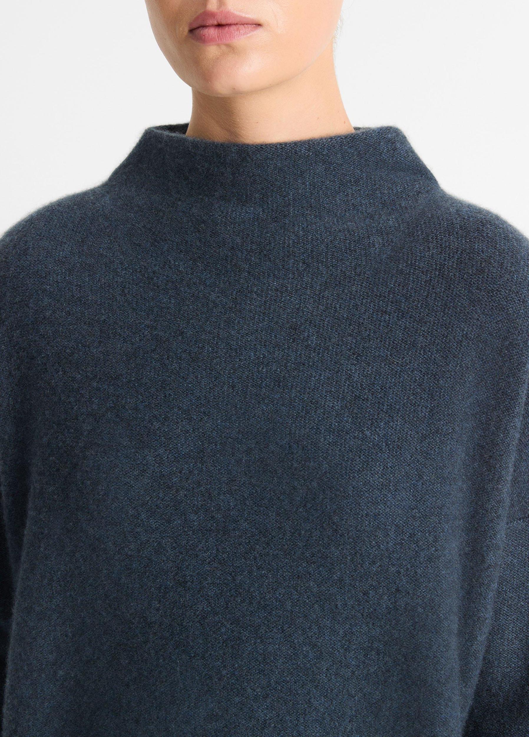Plush Cashmere Funnel-Neck Sweater Product Image