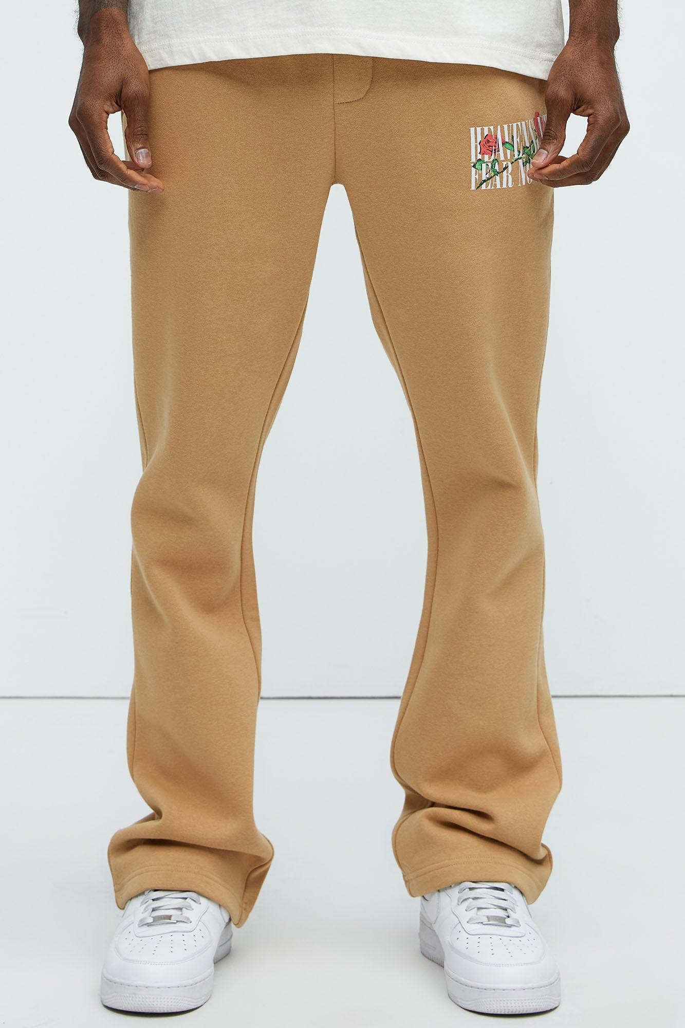 Tyson Heaven Sent Skinny Flare Sweatpants - Tan Product Image