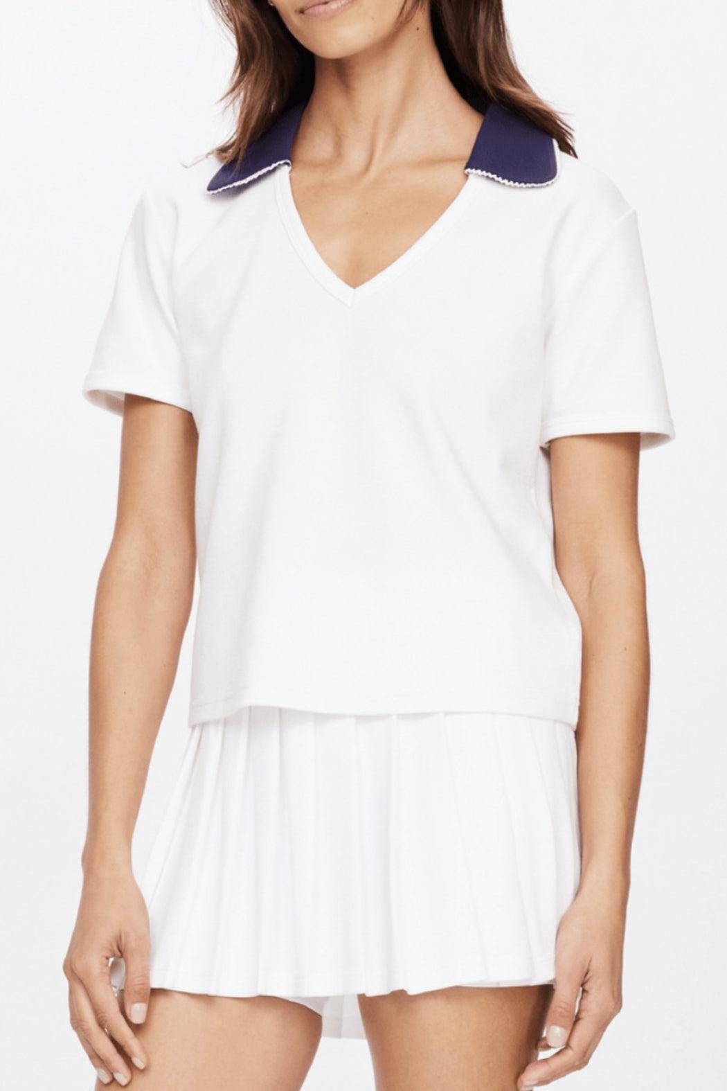 V-Neck Collared Polo Product Image