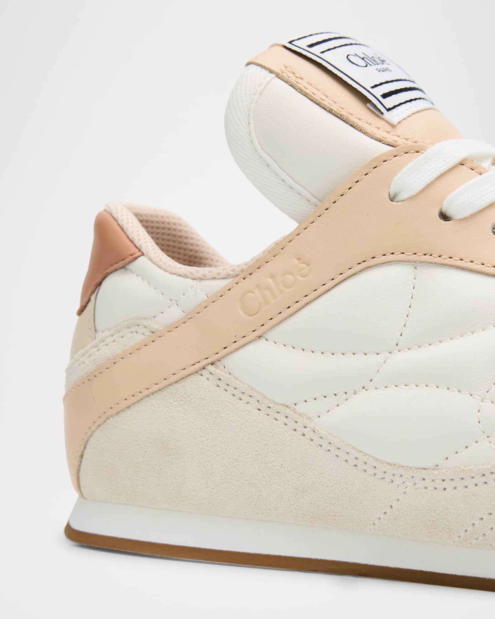 Kick Mixed Leather Low-Top Sneakers Product Image