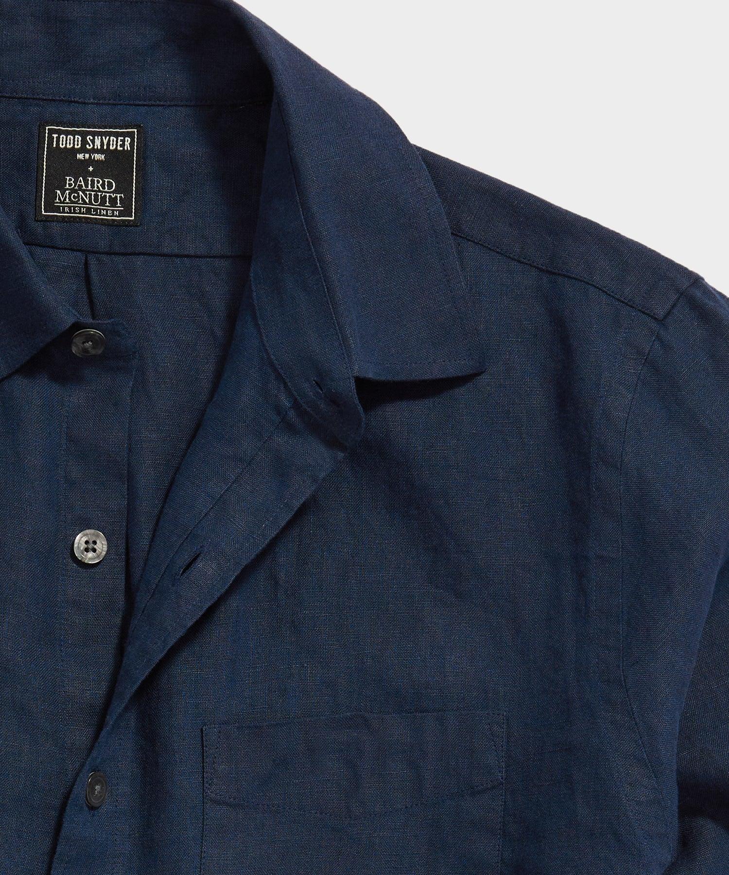 Slim Sea Soft Irish Linen Point Collar Shirt Product Image