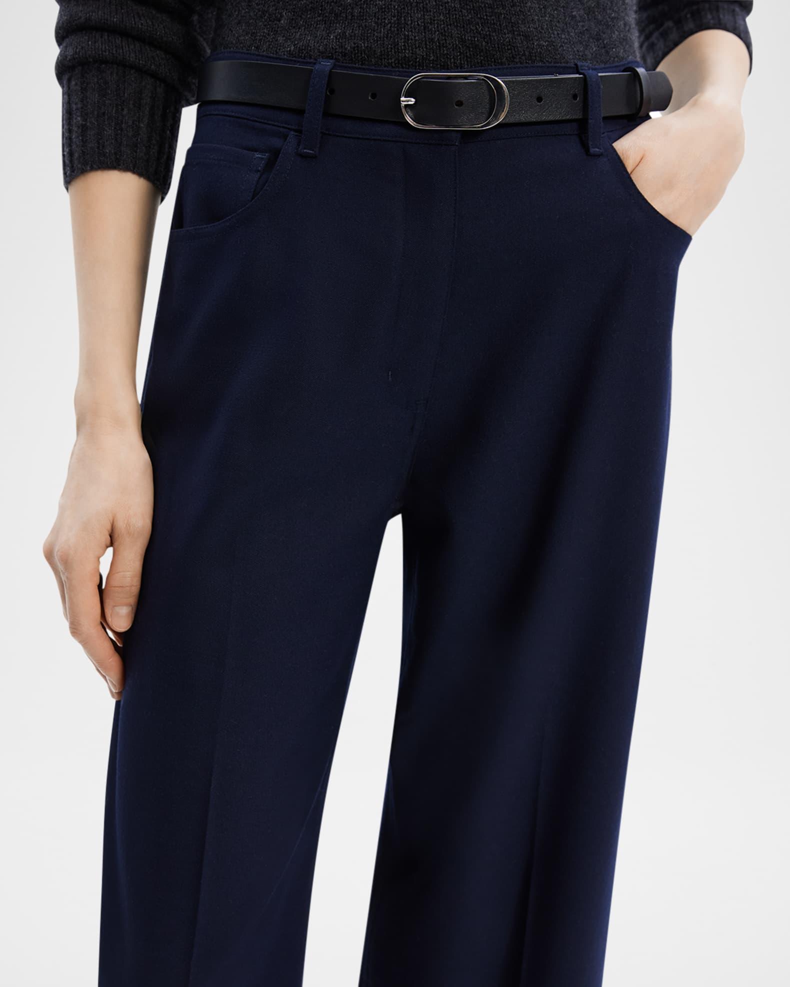 Flannel Relaxed Straight-Leg Pants Product Image