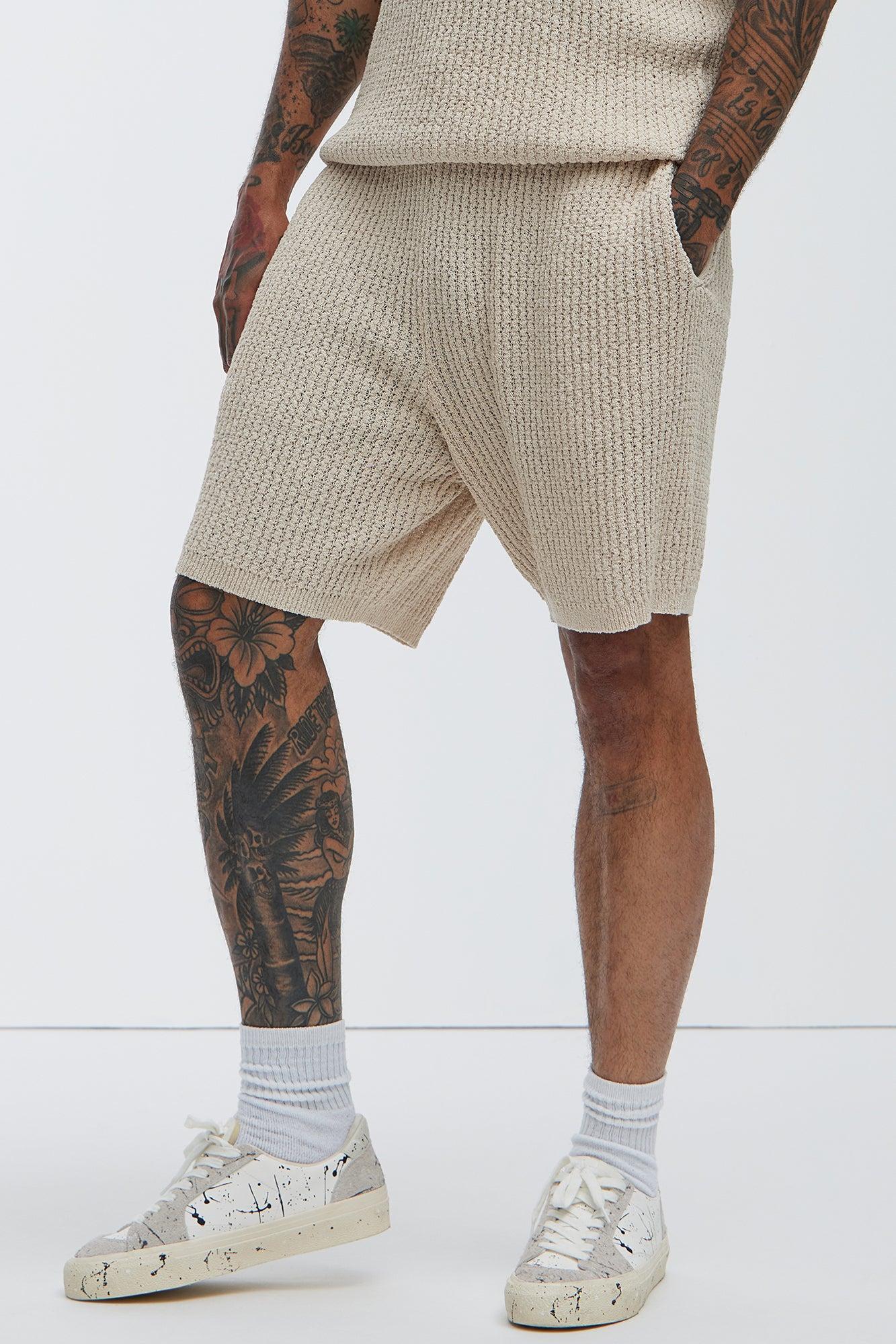 Brent Textured Shorts - Oatmeal Product Image