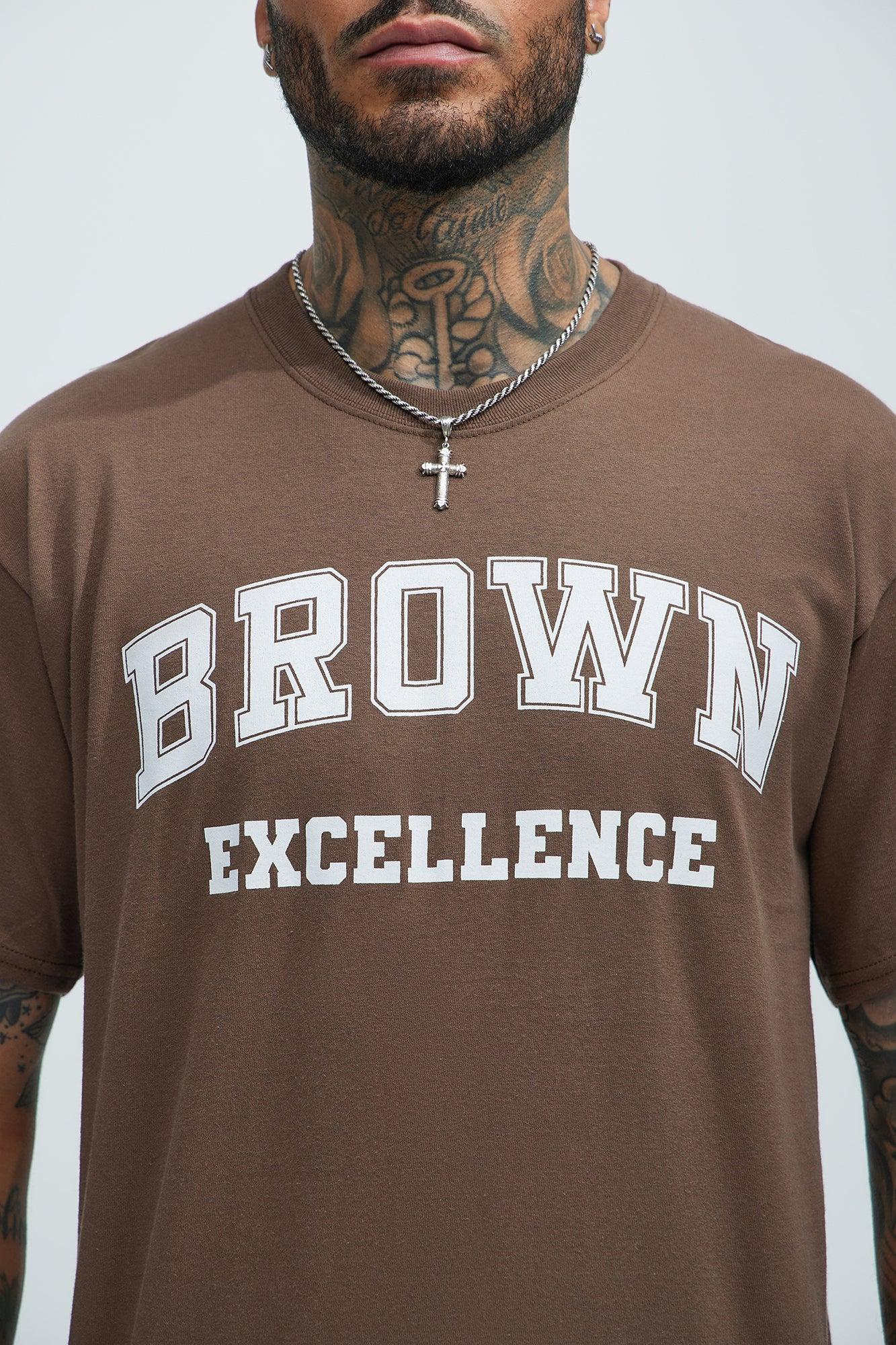 Brown Excellence Short Sleeve Tee - Brown Product Image