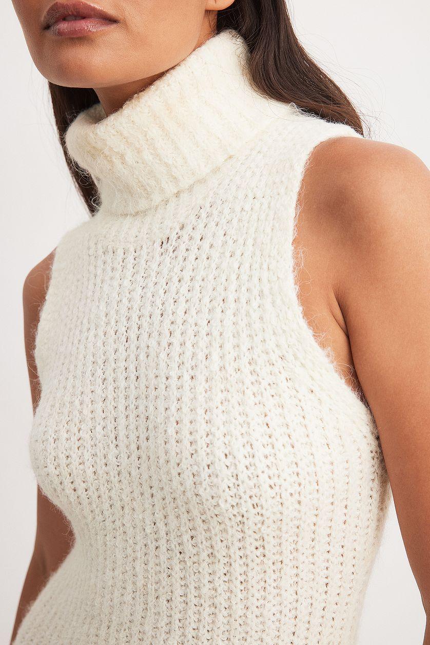 Knitted Turtle Neck Maxi Dress Product Image
