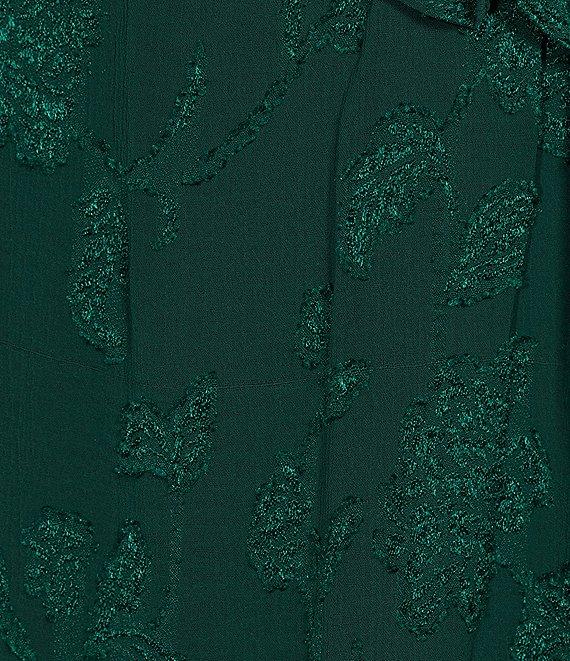 Midnight Doll Short Sleeve V-Neck Ruffle Hem Maxi Dress Product Image