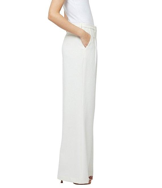 French Connection Azra Coordinating Twill High Waisted Wide Leg Pleated Trousers Product Image