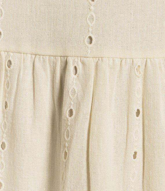 Rip Curl San Carlos La Joya Short Sleeve Linen Blend Babydoll Mini Dress Product Image