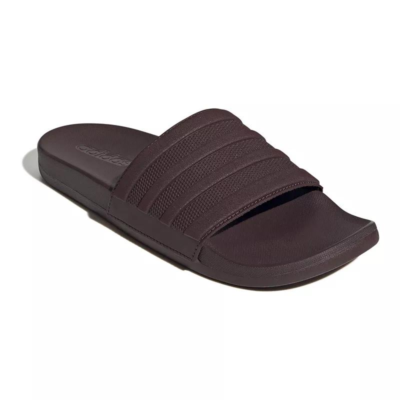 adidas Adilette Stripe Comfort Men's Slide Sandals, Size: 10, Aurora Red Product Image