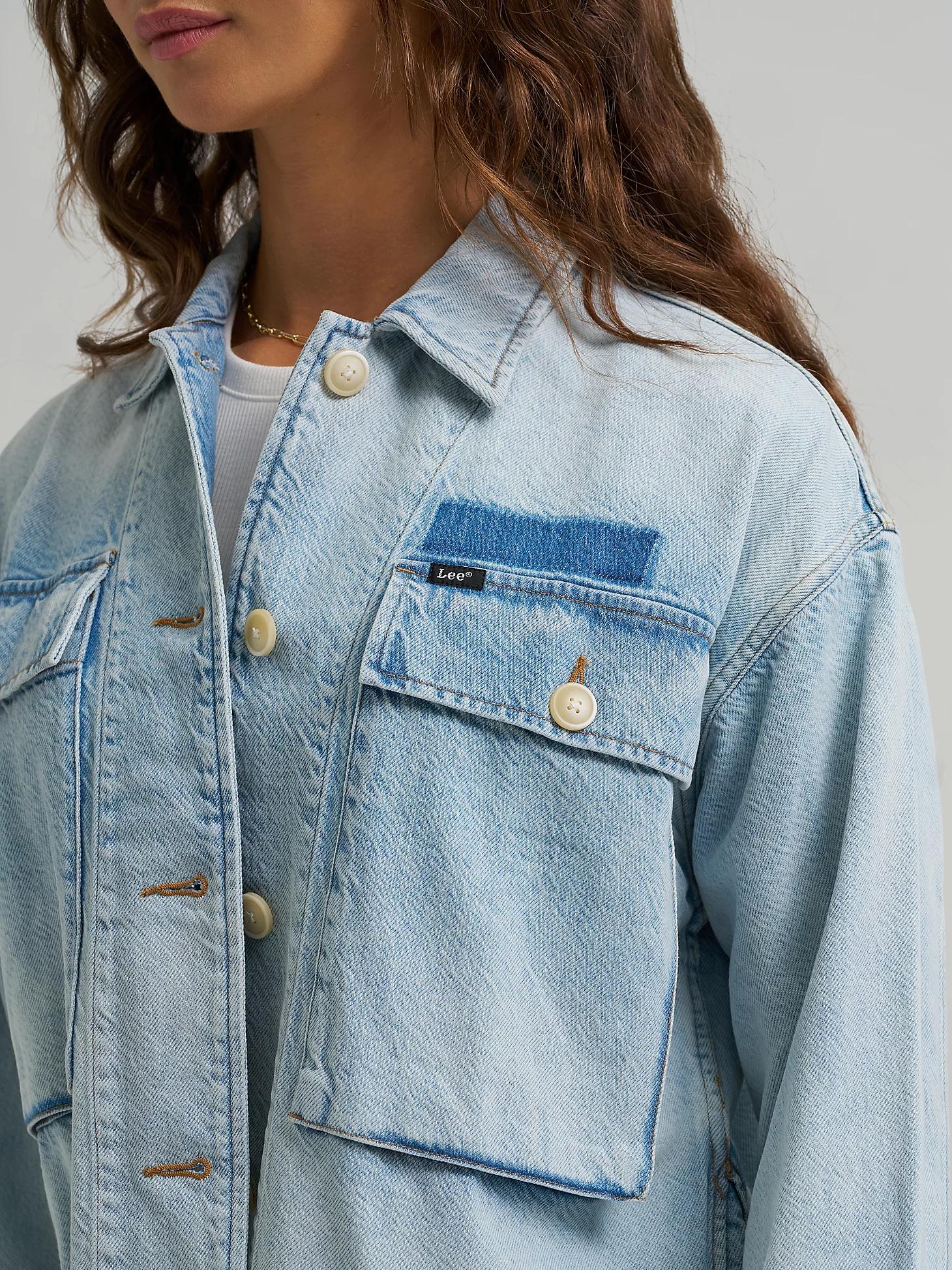 Women's Oversized Double Pocket Utility Overshirt | Women's Tops & Tees | Lee® Product Image