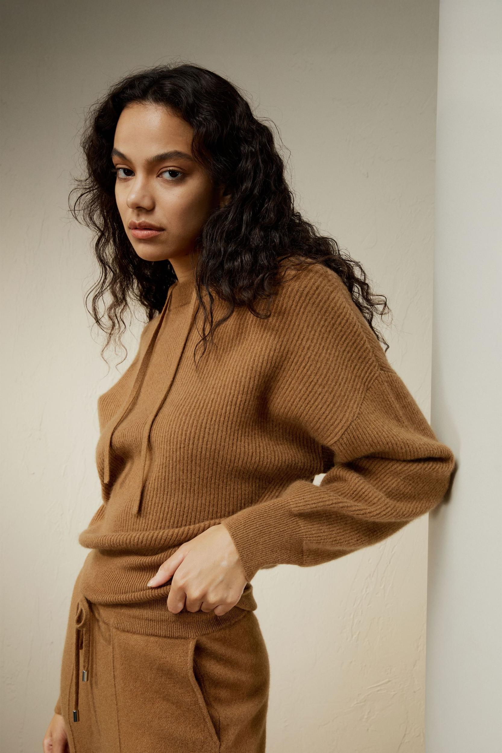 LILYSILK Women Cashmere Sweatshirt Womens - White 100% Cashmere - Comfort Round Neck Sweater XL Product Image