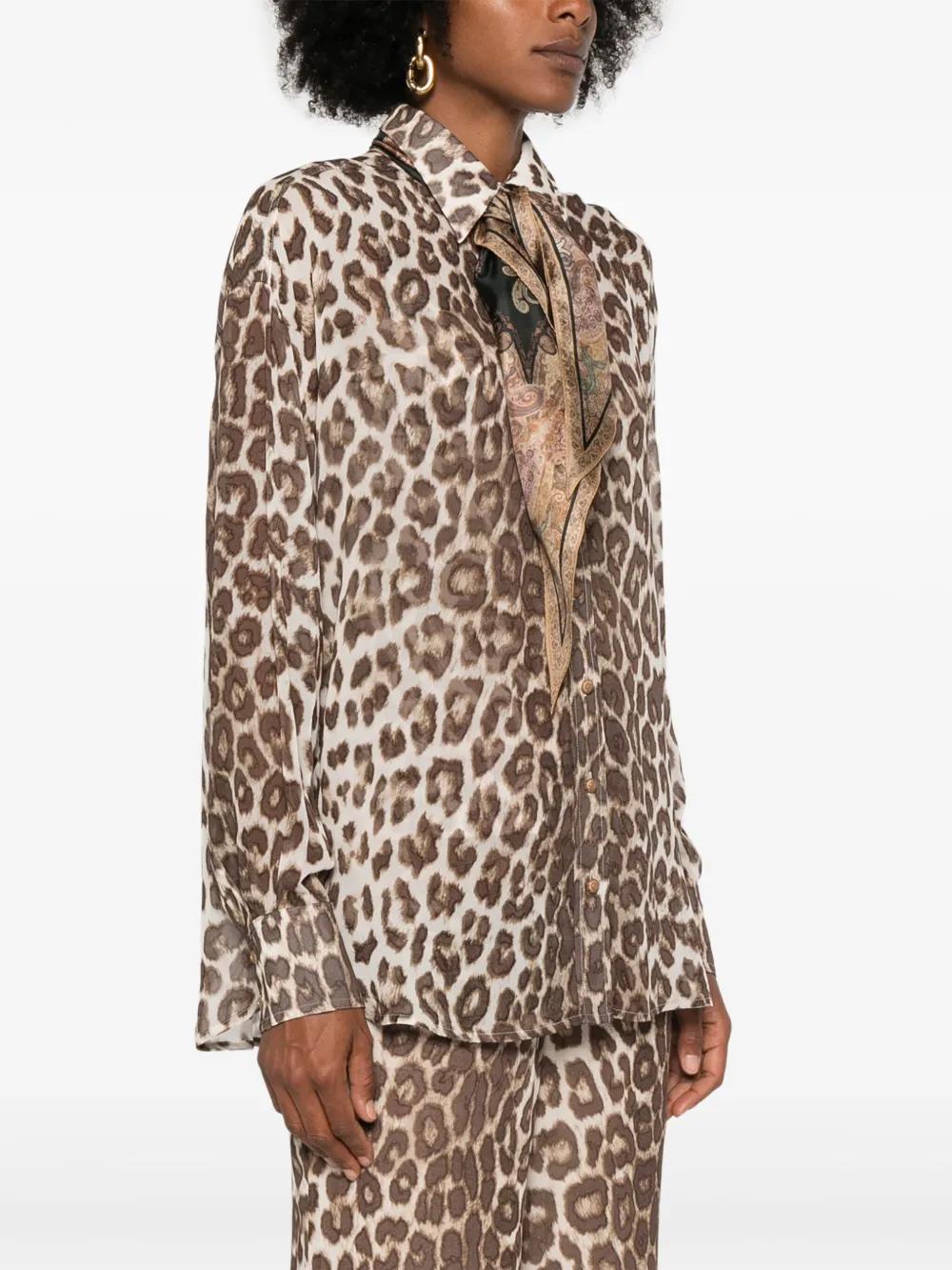Illustration leopard-print shirt  Product Image