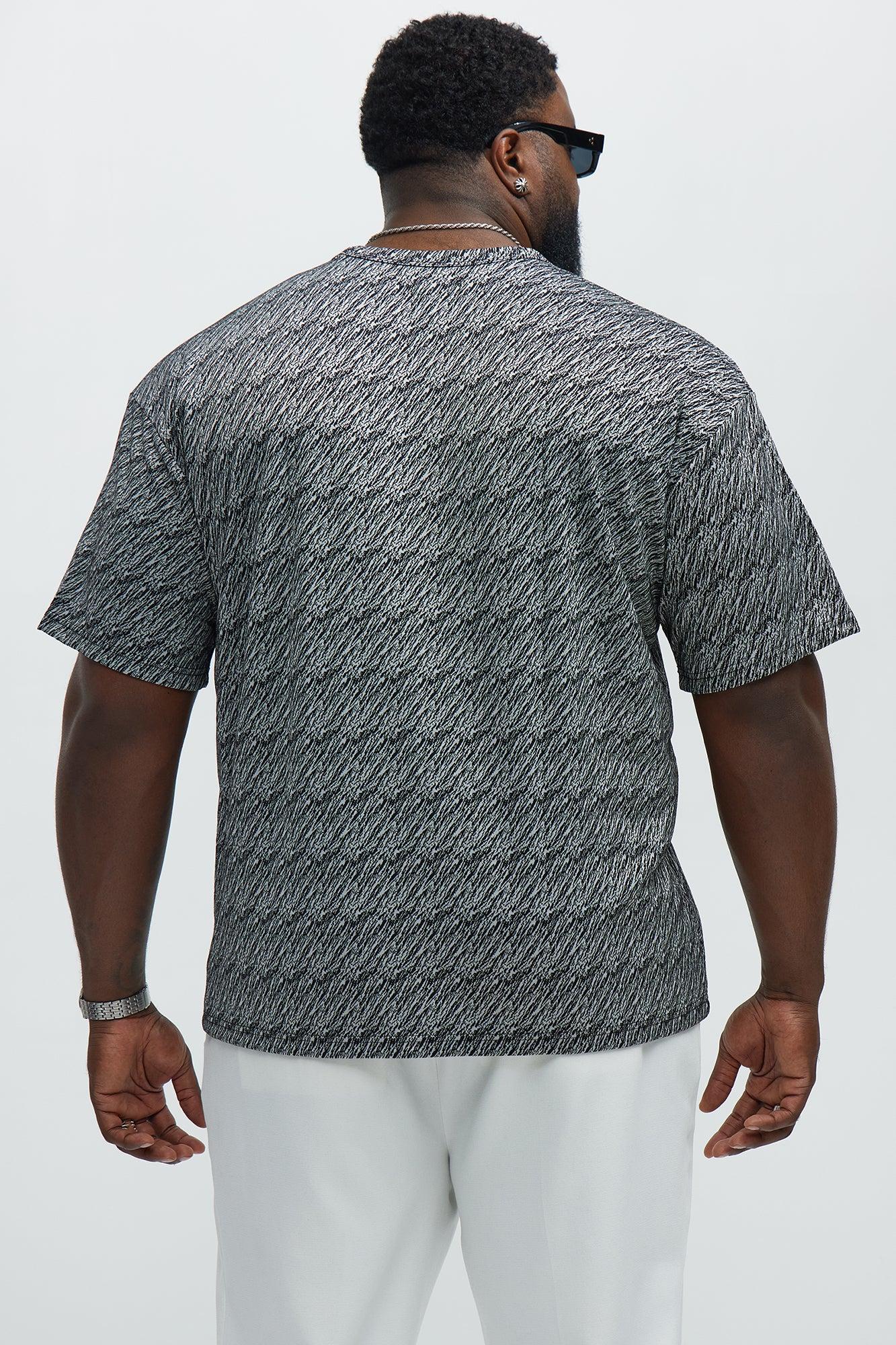 Nash Marble Texture Relaxed Short Sleeve Tee - Black Product Image