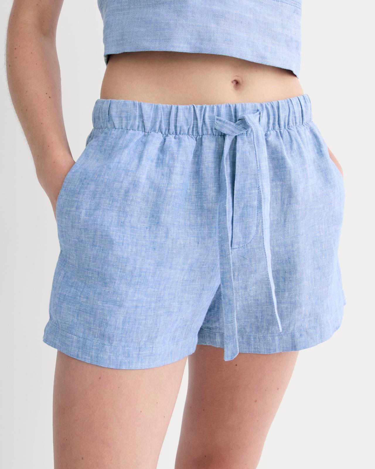 Womens Drawstring Boxer Short in Linen by Everlane Product Image