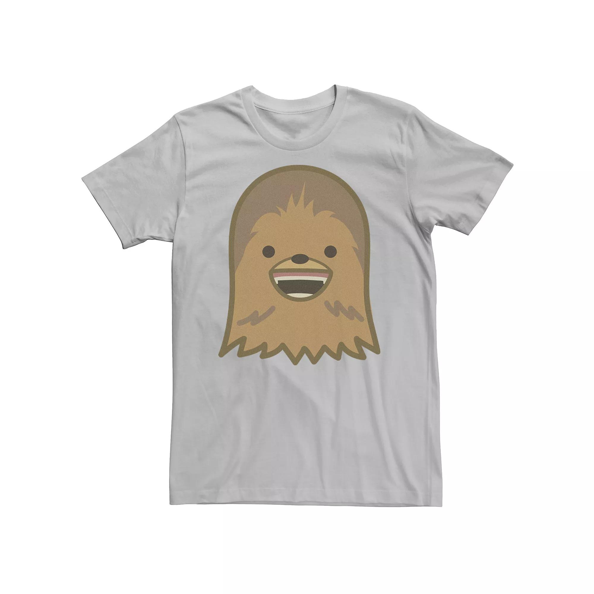Men's Star Wars Chewbacca Happy Face Flattened Art Tee,  Product Image