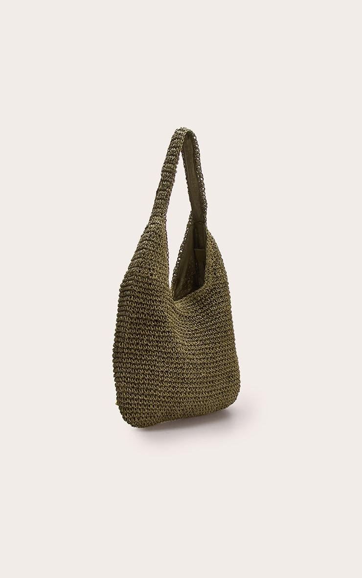Olive Raffia Shoulder Bag Product Image