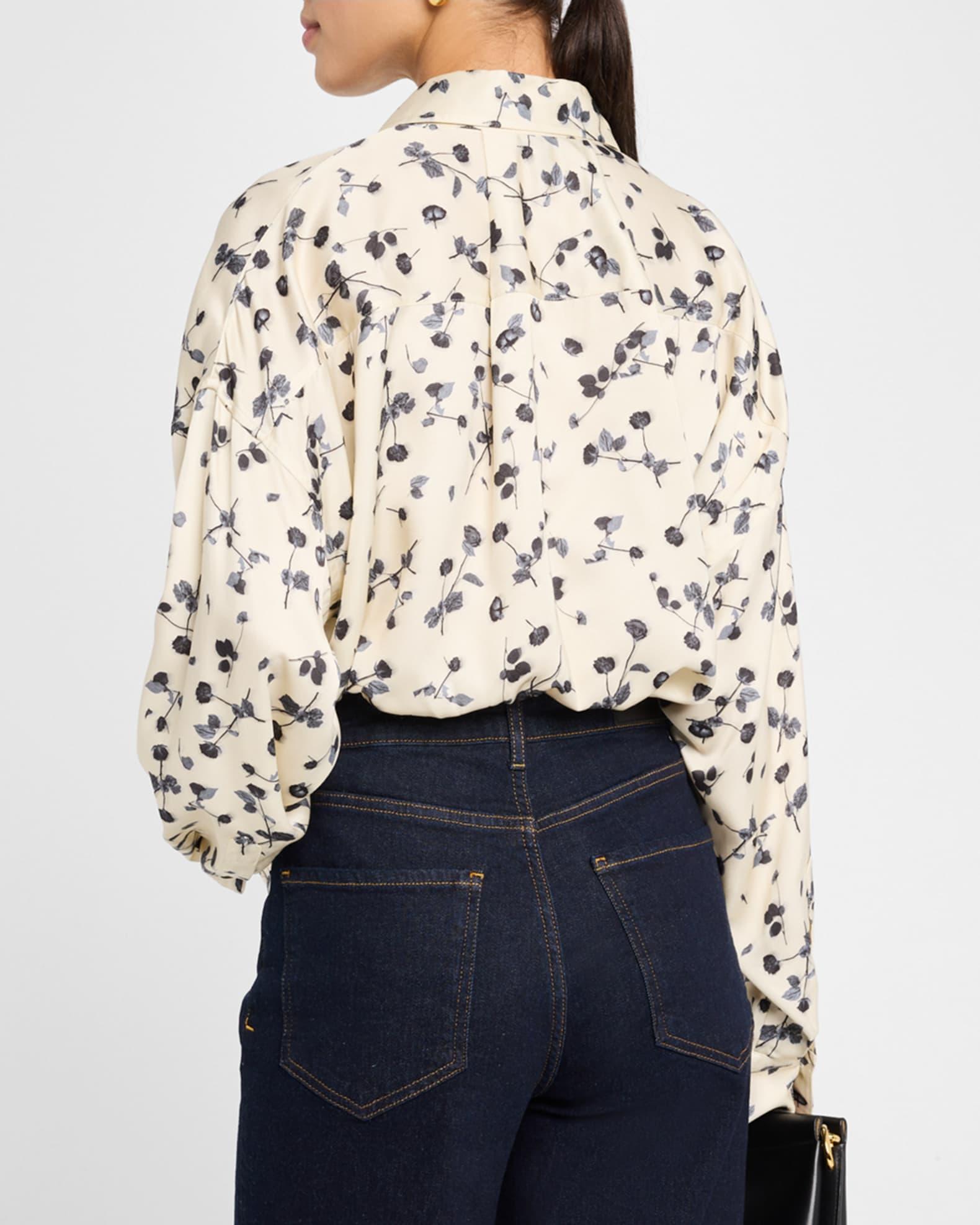 Martha Floral Satin Shirt Product Image
