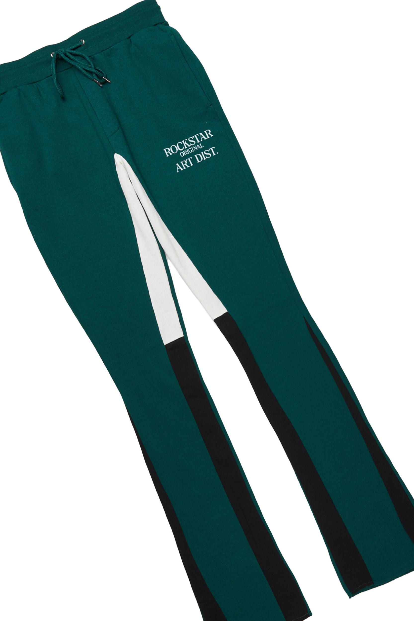 Briggs Dark Green Hoodie/Stacked Flare Track Set Male Product Image