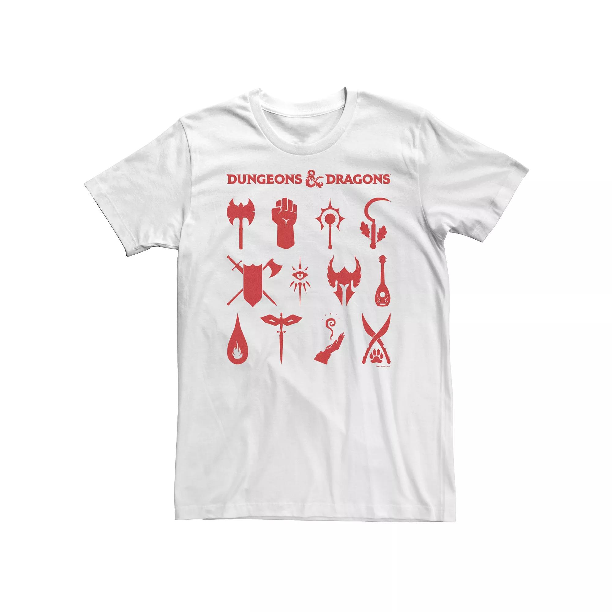 Big & Tall Dungeons & Dragons Classes Icons Tee, Men's,  Product Image