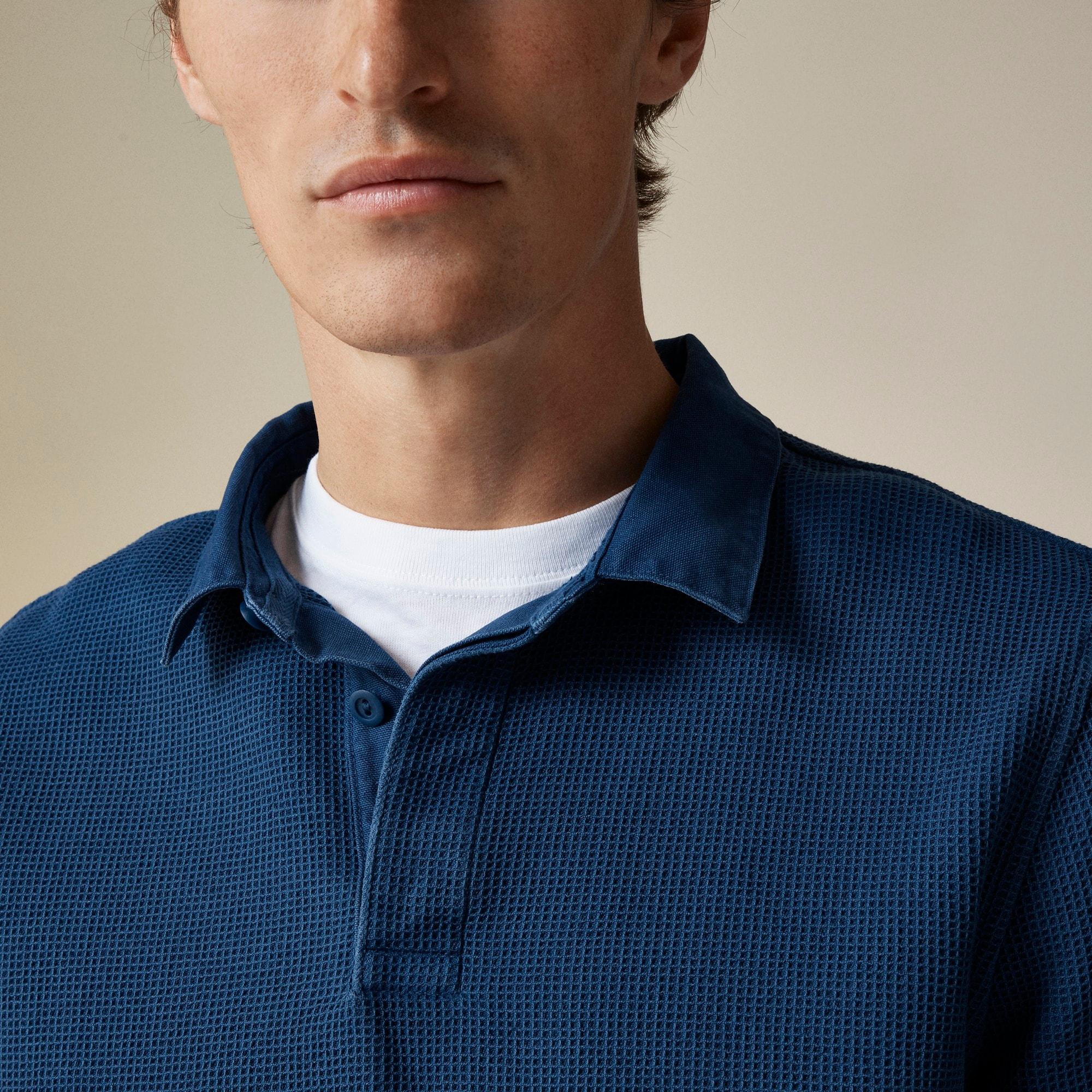Waffle-knit rugby shirt Product Image