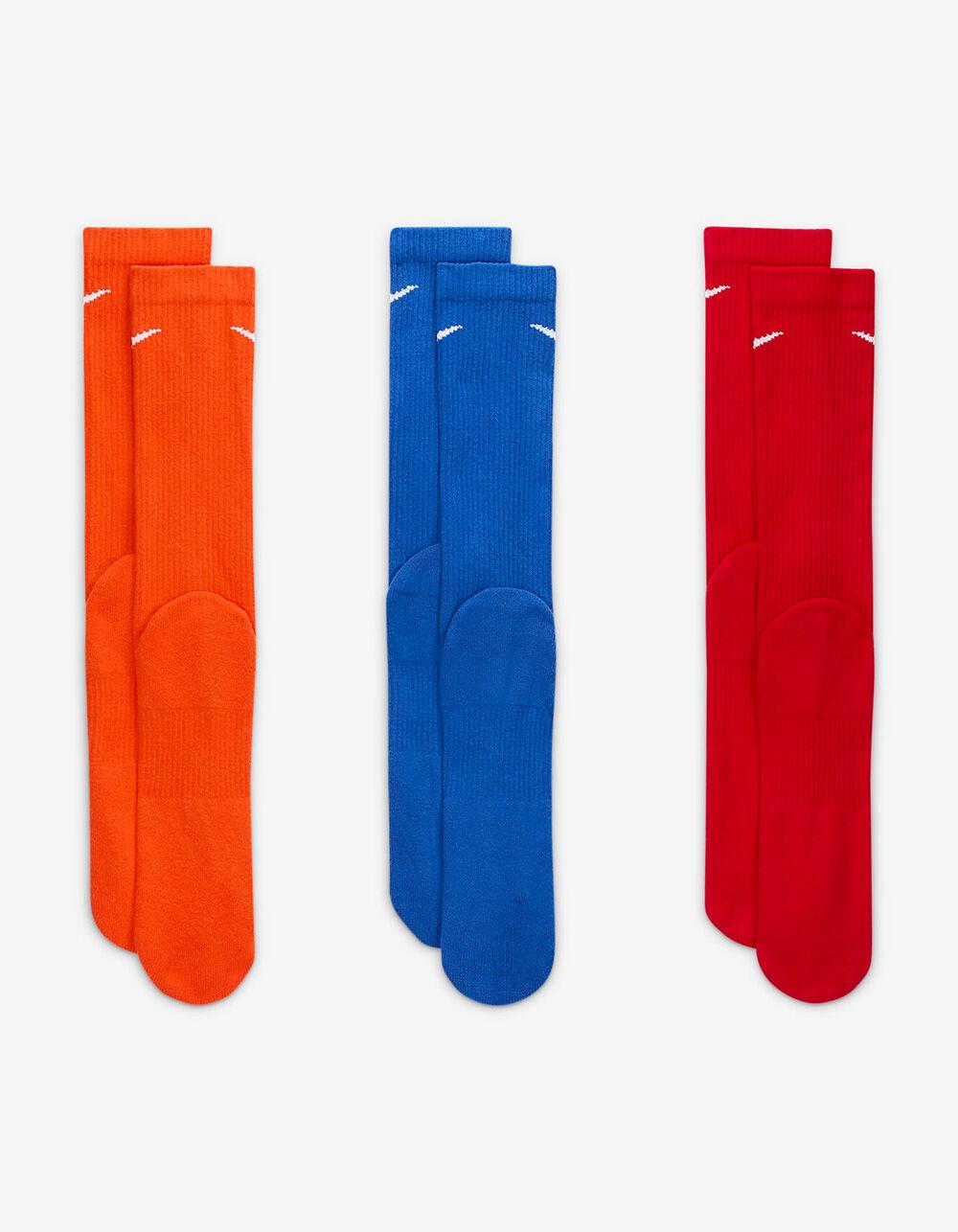 NIKE Everyday Plus Cushioned 3 Pack Crew Socks - BLUE COMBO Product Image